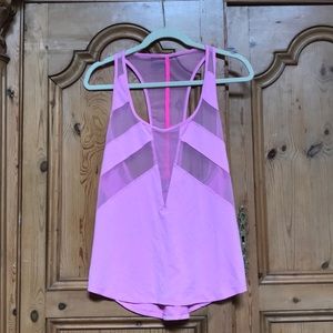 Lululemon Pink mesh tank